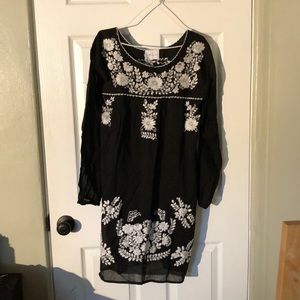 Hand Embroidered Mexican Dress